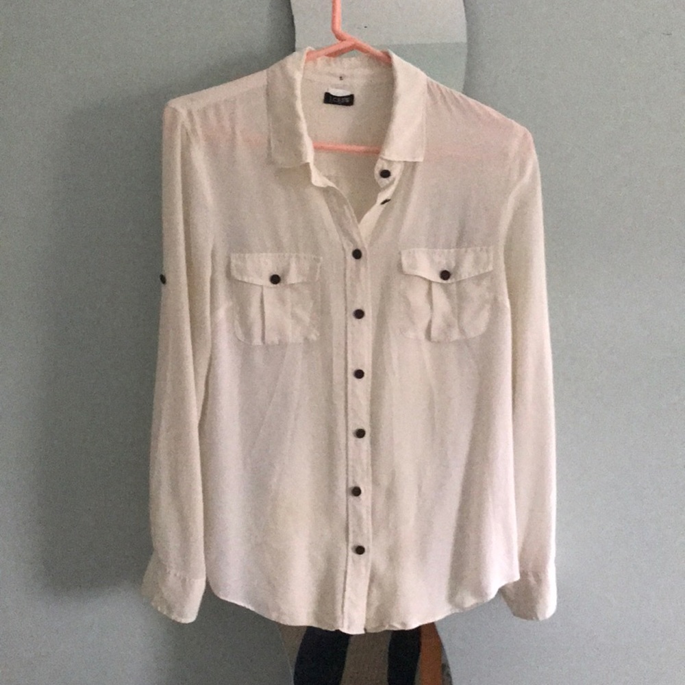 J Crew Flowy Button Up